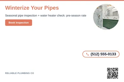 Clean Photo · Circle Photo Accent: Winterize Your Pipes
