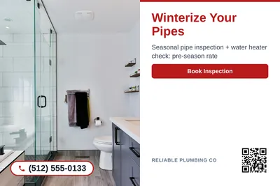 Clean Photo · Photo Left, Text Right: Winterize Your Pipes