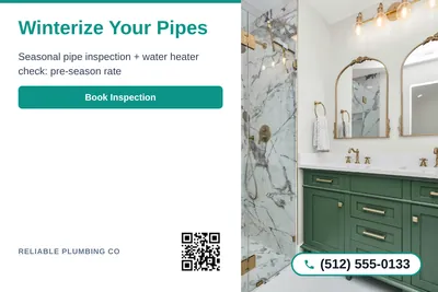 Clean Photo · Text Left, Photo Right: Winterize Your Pipes