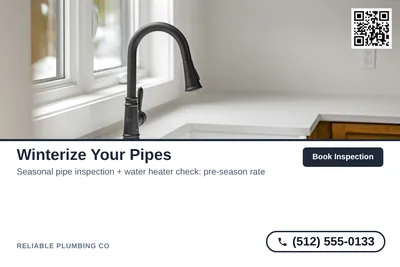 Clean Photo · Photo Top, Text Bottom: Winterize Your Pipes