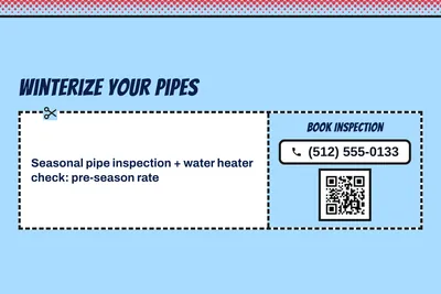 Comic pop · Coupon: Winterize Your Pipes