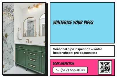 Comic pop · Photo Frame: Winterize Your Pipes
