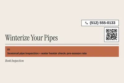 Contemporary · Offer Menu: Winterize Your Pipes