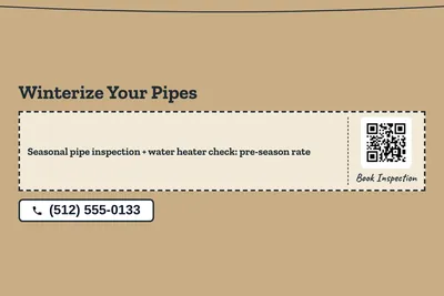Kraft and stamp · Coupon: Winterize Your Pipes
