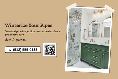 Kraft and stamp · Photo Frame: Winterize Your Pipes