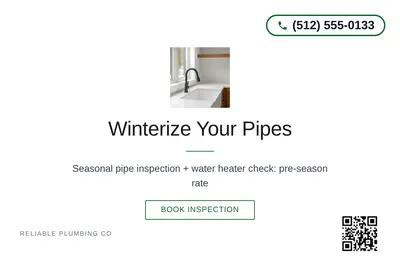 Minimal White · Centered Elegant: Winterize Your Pipes
