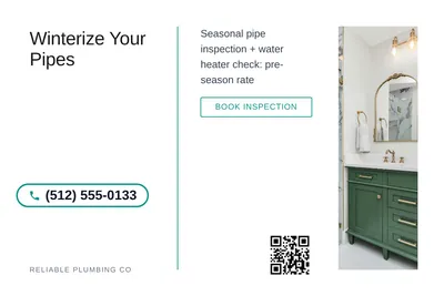 Minimal White · Split Vertical: Winterize Your Pipes