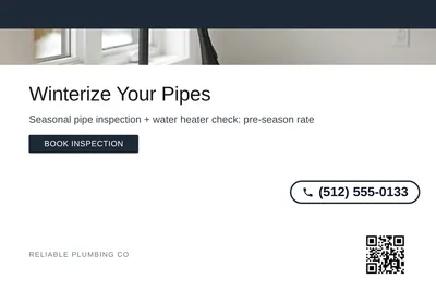 Minimal White · Top Bar: Winterize Your Pipes