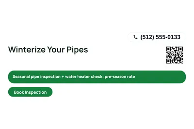 Modern · Offer Menu: Winterize Your Pipes
