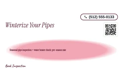 Soft watercolour · Offer Menu: Winterize Your Pipes