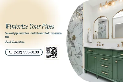 Soft watercolour · Split: Winterize Your Pipes