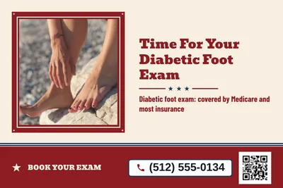 Vintage Americana · Photo Frame: Time For Your Diabetic Foot Exam