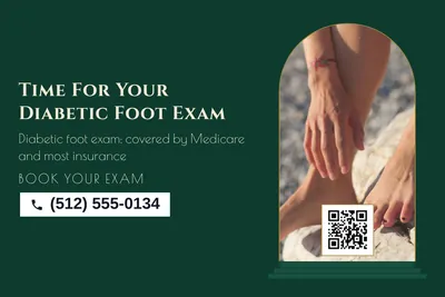 Art deco · Photo Frame: Time For Your Diabetic Foot Exam