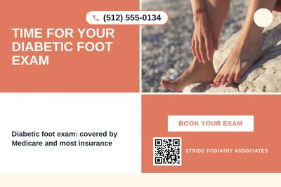Bold Color Block · Checkerboard: Time For Your Diabetic Foot Exam