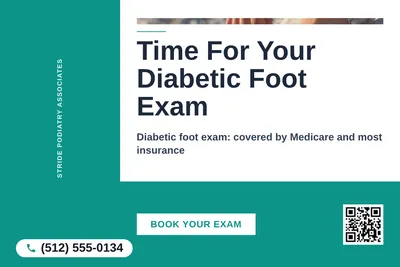 Bold Color Block · L-Shape Block: Time For Your Diabetic Foot Exam