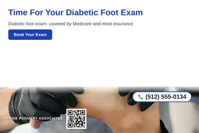 Clean Photo · Photo Bottom Strip: Time For Your Diabetic Foot Exam