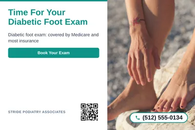Clean Photo · Text Left, Photo Right: Time For Your Diabetic Foot Exam