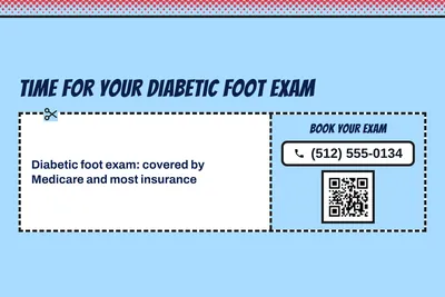 Comic pop · Coupon: Time For Your Diabetic Foot Exam
