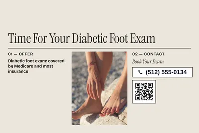 Contemporary · Photo Frame: Time For Your Diabetic Foot Exam