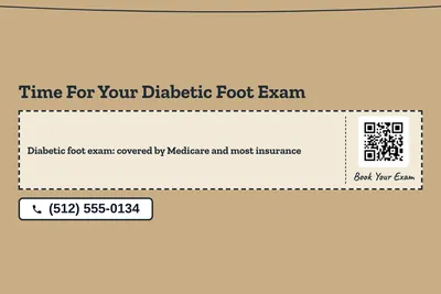 Kraft and stamp · Coupon: Time For Your Diabetic Foot Exam