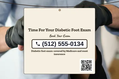 Kraft and stamp · Phone Billboard: Time For Your Diabetic Foot Exam