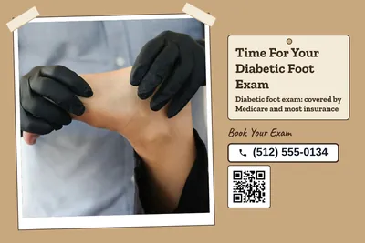 Kraft and stamp · Photo Hero: Time For Your Diabetic Foot Exam