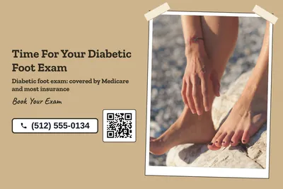 Kraft and stamp · Split: Time For Your Diabetic Foot Exam