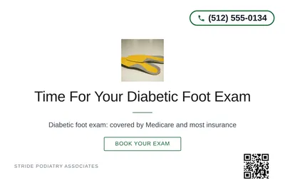 Minimal White · Centered Elegant: Time For Your Diabetic Foot Exam