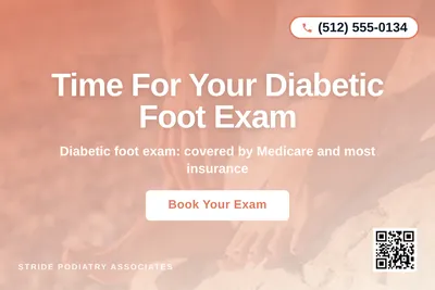 Modern Gradient · Centered Stack: Time For Your Diabetic Foot Exam