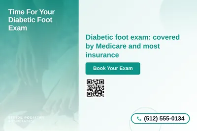 Modern Gradient · Side Stripe: Time For Your Diabetic Foot Exam