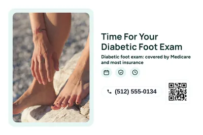Modern · Photo Frame: Time For Your Diabetic Foot Exam