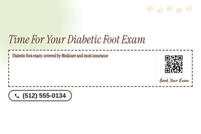 Soft watercolour · Coupon: Time For Your Diabetic Foot Exam