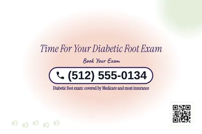 Soft watercolour · Phone Billboard: Time For Your Diabetic Foot Exam