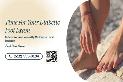 Soft watercolour · Split: Time For Your Diabetic Foot Exam