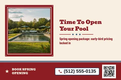 Vintage Americana · Photo Frame: Time To Open Your Pool