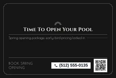 Art deco · Offer Menu: Time To Open Your Pool