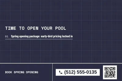 Blueprint · Offer Menu: Time To Open Your Pool