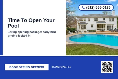 Bold Color Block · Bottom Bar: Time To Open Your Pool