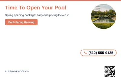 Clean Photo · Circle Photo Accent: Time To Open Your Pool