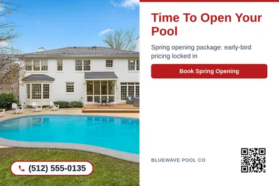 Clean Photo · Photo Left, Text Right: Time To Open Your Pool