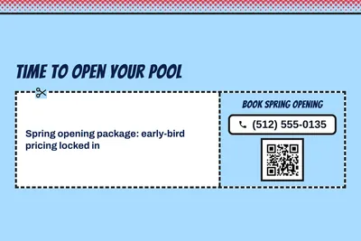 Comic pop · Coupon: Time To Open Your Pool