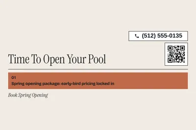 Contemporary · Offer Menu: Time To Open Your Pool