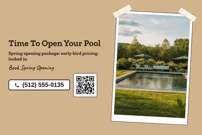 Kraft and stamp · Photo Frame: Time To Open Your Pool