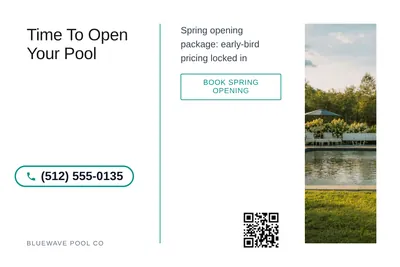 Minimal White · Split Vertical: Time To Open Your Pool