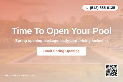 Modern Gradient · Centered Stack: Time To Open Your Pool