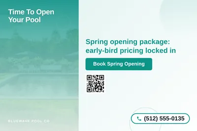 Modern Gradient · Side Stripe: Time To Open Your Pool