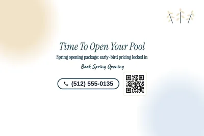 Soft watercolour · Big Offer: Time To Open Your Pool