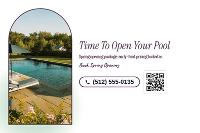 Soft watercolour · Checklist: Time To Open Your Pool