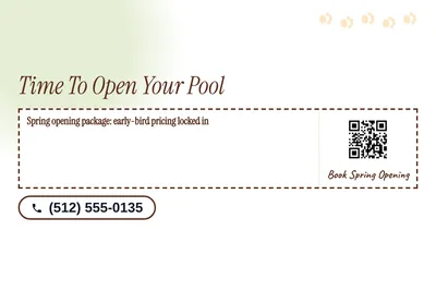 Soft watercolour · Coupon: Time To Open Your Pool
