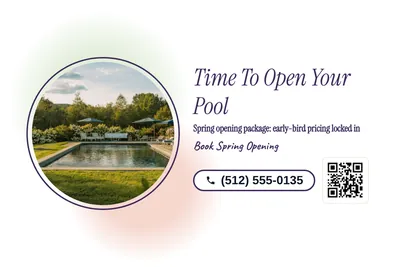 Soft watercolour · Photo Frame: Time To Open Your Pool